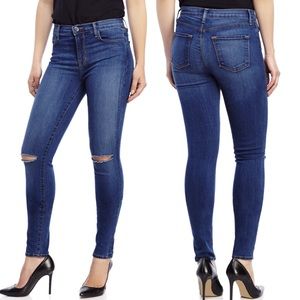 J Brand Maria Distressed High Rise Skinny Jeans